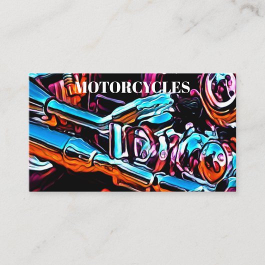 Motorfiets Reparatie Mechanic Bold Two Side Visitekaartje (Voorkant)