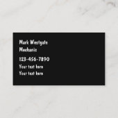 Motorfiets reparatie monteur visitekaartje (Achterkant)