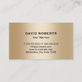 Motorfiets Reparatie Service Modern Zwart & Goud Visitekaartje (Achterkant)