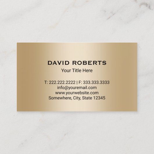 Motorfiets Reparatie Service Modern Zwart & Goud Visitekaartje (Achterkant)