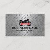 Motorfiets Reparatie Service Professioneel Metaal Visitekaartje (Voorkant)