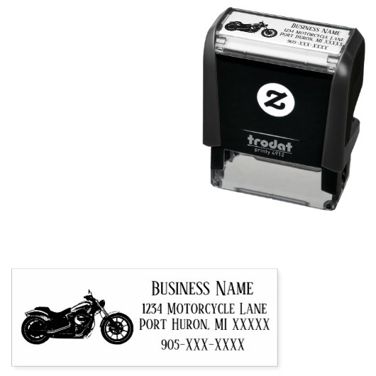 Motorfiets retour adres stempel (In situ)