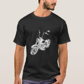 Motorfiets Retro Oude School T-shirt (Voorkant)