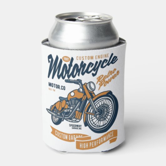 Motorfiets Retro Power Blikjeskoeler (Blikje Voorkant)