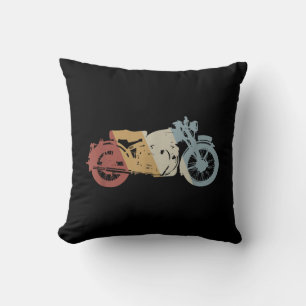 Motorfiets Retro Stijl Antiek Kussen