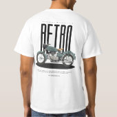 Motorfiets Retro T-shirt (Achterkant)