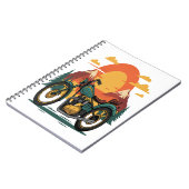 Motorfiets Retro  Zonsondergang Notitieboek (Linkerzijde)