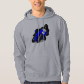 Motorfiets Rider Blue Street Bike Hoodie of Tshirt (Voorkant)