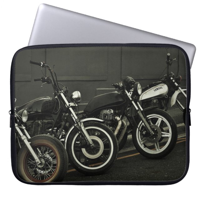 Motorfiets Rider Laptop Sleeve (Voorkant)
