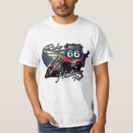 Motorfiets Rijd de Historische Route 66 Wegreis T- T-shirt