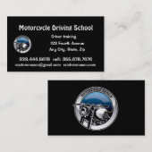 Motorfiets rijschool lessen visitekaartje (Voorkant / Achterkant)