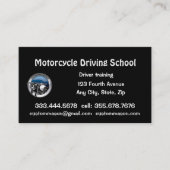 Motorfiets rijschool lessen visitekaartje (Voorkant)