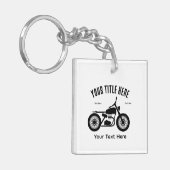 Motorfiets Rijsnelheid en Vrijheid Design Sleutelhanger (Voorkant Links)