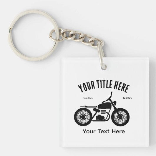 Motorfiets Rijsnelheid en Vrijheid Design Sleutelhanger (Voorkant)