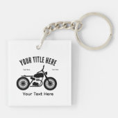 Motorfiets Rijsnelheid en Vrijheid Design Sleutelhanger (Achterkant)