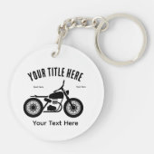 Motorfiets Rijsnelheid en Vrijheid Design Sleutelhanger (Achterkant)