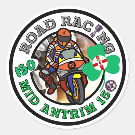 Motorfiets Road Racing - Mid Antrim 150 Ronde Sticker (Voorkant)