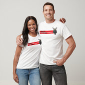 MOTORFIETS RODE STREPEN gepersonaliseerd T-shirt (Unisex)