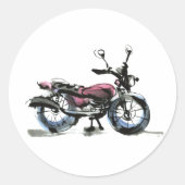 Motorfiets Ronde Sticker (Voorkant)