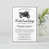 Motorfiets rouwkaart | Levensviering condoleance Kaart (Staand voorkant)