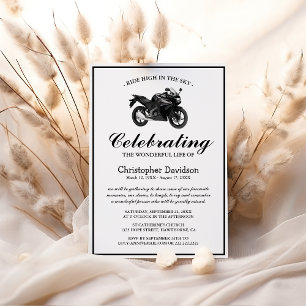 Motorfiets rouwkaart Levensviering condoleance Kaart