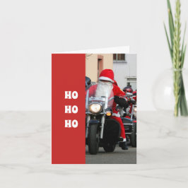 Motorfiets Santa Claus Ho Ho Ho Kaart