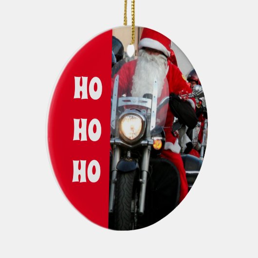 Motorfiets Santa Claus Ho Ho Ho Keramisch Ornament (Rechts)