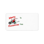 Motorfiets Santa Gift Labels (Voorkant)