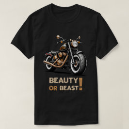 Motorfiets schoonheid of beest t-shirt