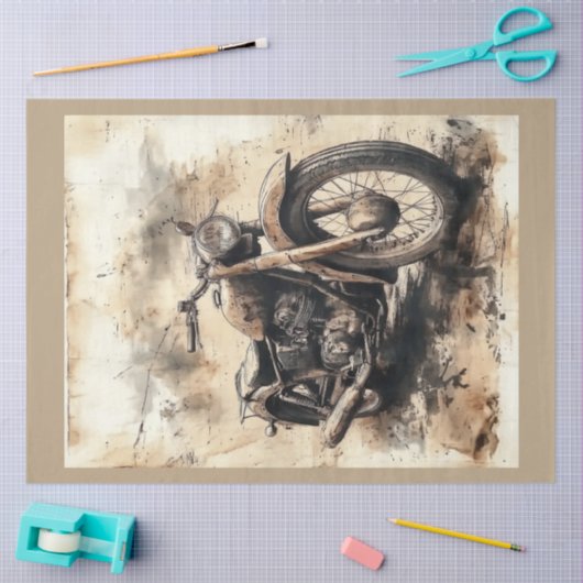  Motorfiets Serie Ontwerp #7 Tissuepapier (Craft)