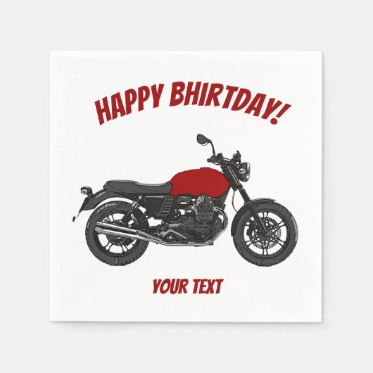 Motorfiets Servetten (Voorkant)