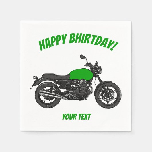 Motorfiets Servetten (Voorkant)