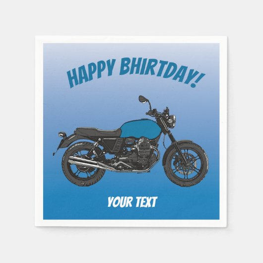 Motorfiets Servetten (Voorkant)