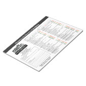 Motorfiets Service Checklist 8.5x11 Liggend Notitieblok (Schuin)