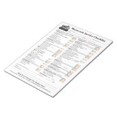 Motorfiets Service Checklist 8.5x11 Notitieblok (Schuin)