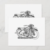  motorfiets Shirt Bedankkaart (Voorkant / Achterkant)