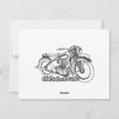  motorfiets Shirt Feestdagenkaart (Achterkant)