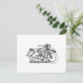  motorfiets Shirt Feestdagenkaart (Staand voorkant)