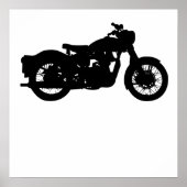  motorfiets Silhouette Poster (Voorkant)