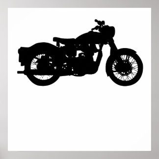  motorfiets Silhouette Poster