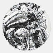 Motorfiets Sketch Sticker (Voorkant)