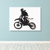 Motorfiets Sport prestatie Motivatie Canvas Afdruk (Insitu (Houten vloer))