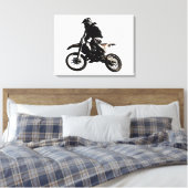 Motorfiets Sport prestatie Motivatie Canvas Afdruk (Insitu (Slaapkamer))