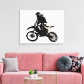 Motorfiets Sport prestatie Motivatie Canvas Afdruk (Insitu (Woonkamer))