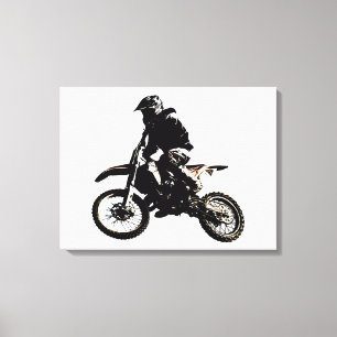 Motorfiets Sport prestatie Motivatie Canvas Afdruk