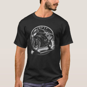 Motorfiets sportieve motor grafisch t-shirt