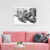 Motorfiets "Street Rally" Wall Art uit 1940 Canvas Afdruk (Insitu (Woonkamer))