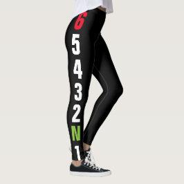 Motorfiets Superbike 6 Versnellingsbak Patroon Leggings