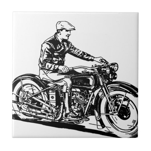 motorfiets tegeltje (Voorkant)