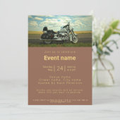 Motorfiets thema evenement Uitnodiging (Staand voorkant)